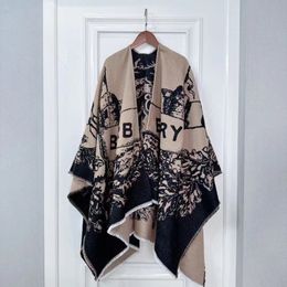 Projektant Wysokiej jakości nowy Warmagg Koper Cashmere Cape Fashion Podwójny Przylądek termiczny