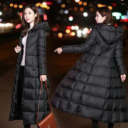 Women's Trench Coats 2023 Long-style Dress Korean Version Large Size Fashion Jackets Winter Heat Parka