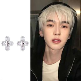 Earrings Men, Trendy and Personalized, Cross with Unique Design, High-end, Men's Hip-hop, Minimalist Earrings for Women