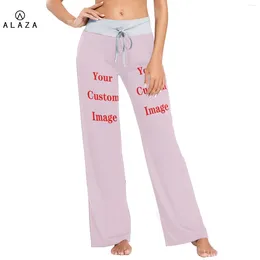 Women's Pants 7 Pcs Drawstring Sleep Bottom Women Long Loose Size Home Pyjamas Custom Pattern Sexy Casual Pant Spring Autumn Sleepwear