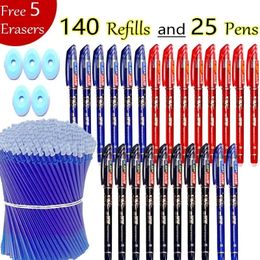 145 30 Pcs Erasable Pens Refills School Gel for Writing Supplies 05mm Handle Ballpoint Student Office Kawaii Stationery 231220