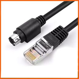 Black video camera control cable, Visa 8-pin to RJ45 serial port cable, RS232 signal cable