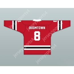 Custom BOOMTOWN 8 LETTERKENNY IRISH RED ALTERNATE HOCKEY JERSEY NEW Top Ed S-M-L-XL-XXL-3XL-4XL-5XL-6XL