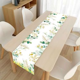 Upgrade Sage Green Table Runner Eucalyptus Leaves Linen Dining Table Decor for Home Jungle Birthday Party Baby Shower Wedding Decor