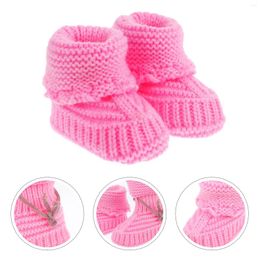 Boots 1 Pair Baby Knitting Shoes Woollen Yarn Handmade Crochet Booties Infant