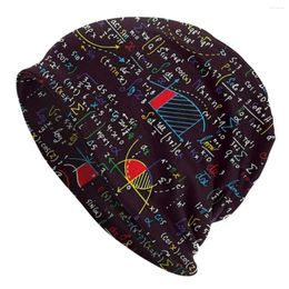 Berets Colorful Math Formulas Bonnet Homme Autumn Spring Thin Hat Skullies Beanies Caps For Men Women Novelty Cotton Hats