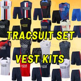 23 24 soccer Tracksuits MBAPPE HAKIMI SERGIO RAMOS WIJNALDUM football shirt 2023 2024 uniform enfants maillot de foot Training vest sets pants