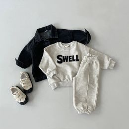 Clothing Sets Autumn Clothes Set for Toddler Boy Casual Long Sleeve T-Shirt Spring Kid Clothing Letter Baby Boys Outfit Suit 1 2 3 4 5 Years 231219