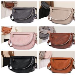 Casual Crossbody Purse Handbag for Women Leather Handbag Designer Ladies Hobo Purse Vintage Leather Chest Bag shoulder bag FMT-4135