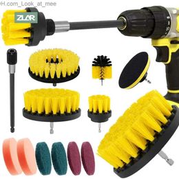 Cleaning Brushes Electric Drill Brush Set Attachment Power Scrubber Tool Kit for Grout Tile Sealant Kitchen Bathroom Tub Toilet Surface Q231219