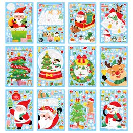 Upgrade Christmas Window Sticker Merry Christmas Decorations For Home 2022 Xmas Navidad Gifts Christmas Ornament New Year 2023