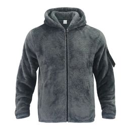 Mäns päls faux päls män nallebjörn fleece kappa vinter höst varm långärmare jacka päls fluffig huva outwear jumper hoodies windbreaker 231219