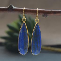 Dangle Earrings Nature Rose Quartz / Lapis Clear Amethyst Sunstone Water Drop Shape Earring For Women