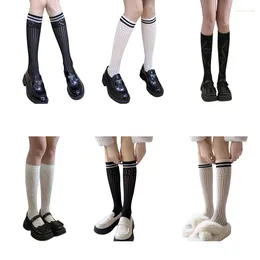 Women Socks JK Stocking Leg Warmer Fishnet Hollow Slouch Punk Knee Gothic Long Sock T8NB