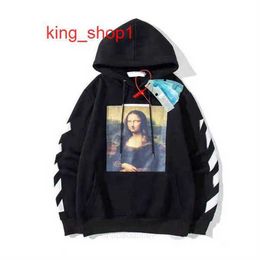 offwhite Men's Hoodies Sweatshirts 2023 New Mens Black T-shirts Offs White p Off Style Trendy Fashion Sweater Painted Arrow Crow Stripe Hoodie 3 3FKP