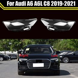 Car Protective Headlight Glass Lens Cover Shade Shell Auto Transparent Light Housing Lamp for Audi A6 A6L C8 2019 2020 2021