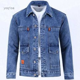 Men's Jackets Warehouse clearance and leak detection denim jacket Men's wear-resistant windproof winter middle-aged overweight loose denimL231026