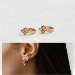 cz vermeil gold mini hoop earring 10mm small hoops minimal dainty delicate 925 sterling silver women earring212L