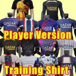 Player version 23 24 soccer jerseys PLAYER 30 MBAPPE HAKIMI SERGIO RAMOS WIJNALDUM football shirt 2023 2024 men uniform maillot de foot training suit warm up