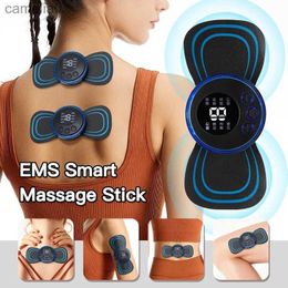 Electric massagers EMS Electric Pulse Neck Massager Cervical Massage Patch Back Sticker Muscle Stimulator Portable Relief Pain Relax MassageadorL231219