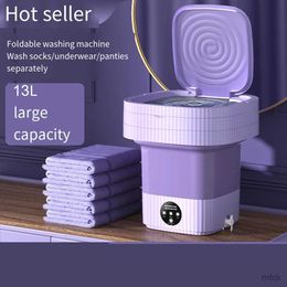 Mini Washing Machines 13L Folding Washing Machine Portable Mini Washing Machines with Dryer For Clothes Travel Underwear Socks 110V 220V UK AU Plug