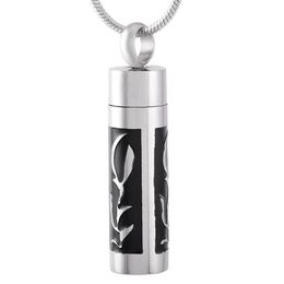 Chains Cylinder Cremation Urn Pendant Stainless Steel Memorial Keepsake Necklace Jewellery For Men Holds Way More Ashes226I