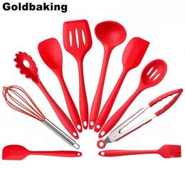 Cooking Utensils 10 PCS Silicone Kitchen Utensils Set Heat Resistant and Non-stick Silicone Cooking Set Utensil For Kitchen 231219