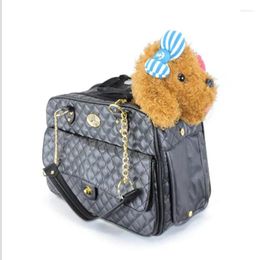 Cat Carriers Pet Bag Portable Outdoor Travel Handbag PU Material Suitable For About 4KG Use Teddy Chihuahua Supplies