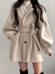 Women's Jackets Short Woolen Coat 2023 Autumn Winter Heavy Casual Hepburn Style Fashionable And Simple Top