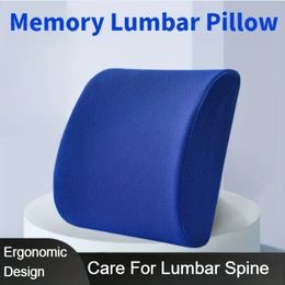 Memory Foam Lumbar Support Pillow Back Pain Relief Orthopaedic Cushion For Office Chair And Car Seat 231220