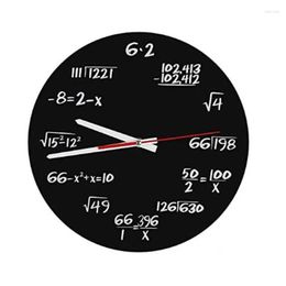 Wall Clocks Math Clock Formas Quiz In Black And White Unique Equation For Home Office Drop Delivery Garden Decor Dhdvt