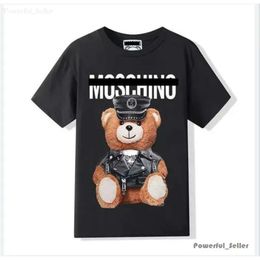 Love Moschino T Shirt Men's 2023 Moschino Designer High-grade Women's Cotton Polo Bear Sweater T-shirt and Style Crewneck Short Sleeve 2111