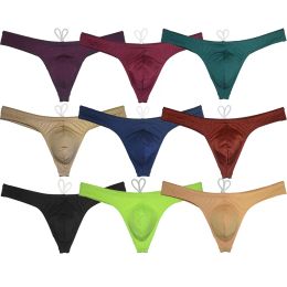 Men's Bulge Pouch Tangas Swimwear Thong Bikinis Beachwear Spandex Surf Lining Cord Sportd Bathsuit