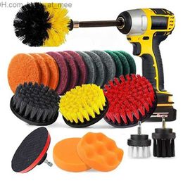 Cleaning Brushes 22pcs Electric Drill Brush Attachment Set Power Scrubber Brush Car Polisher Kitchen Bathroom Cleaning Kit Toilet Cleaning Tools Q231220