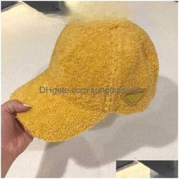 Ball Caps Designer Hip Hop For Mens Women Winter Cashmere Baseball Cap Luxury Street Hat Beanies Warm Furry Hats 6 Colours High Qua2 Dhffe