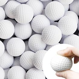 Brand 20 pcs/bag White Indoor Outdoor Training Practise Golf Sports Elastic soft PU Foam Balls 231220