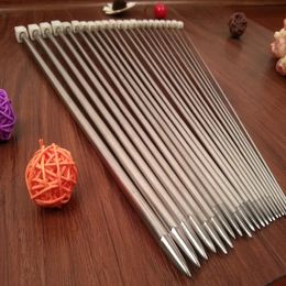 11PCS/set 25cm/35cm Stainless steel Single Pointed Knitting Needles Crochet Hook Tool Craft knitting needles Set 2.0mm-8.0mm 231220