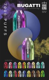 AROMA KING BUGATTI 7000 Puffs Disposable Vape Type-C Charging 15ml 18 Flavors 0% 2% 5% E Cigarettes