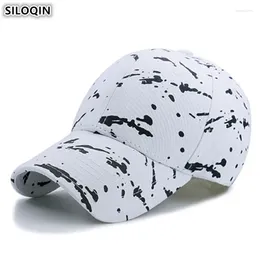 Ball Caps SILOQIN Adjustable Size Men Hip Hop Hats Fashion Graffiti Printed Baseball Cap Adult Women Sports Cotton Couple Hat Unisex