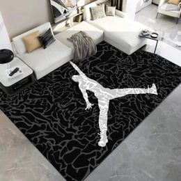 Basketball Sports Print Carpet Creativity Pattern Living Room Nonslip Rug Home Decoration Bedroom Bedside Mat Hallway Floor 231220