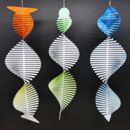 Sublimation Wind Spinner white blank metal wind bell double side transfer Aluminium Ornament blank DIY Party Decoration gift 3styles 1220