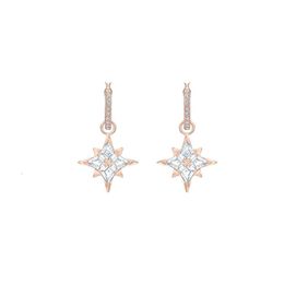 Swarovski Earrings Designer Jewellery Women Original High Quality Charm Octagonal Earrings For Womens Fashion Earrings