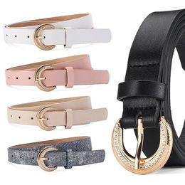 Belts Imitation Rhinestones Inlaid Alloy Buckles Elegant And Minimalist Decoration High-end Belt For Women's Fashion Waistband