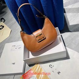 Fashion handbag Celins's womens bag book brand Tote purse 2023 Autumn Winter Men Womens Moon Bag Versatile Underarm Single ShoulderWith original Logo