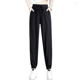 Women's Pants Ice Silk Harem Summer Thin 2023 Casual Korean Version Loose Sports Bloomers Baggy Sweatpants Trousers Clothing