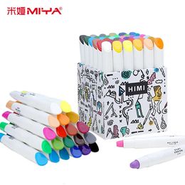 Crayon HIMI Water soluble Spin Oil Pastel 1236 Colour Children's Colourful crayons set Drawing NonToxic SchoolStudent Art Supplies 231219