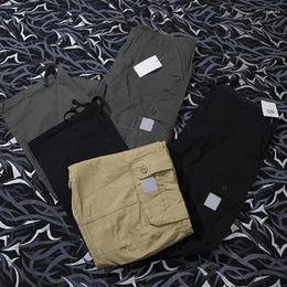 Men's Pants C Letter Card Overalls Soft Cotton Retro Multi-pocket Casual Straight