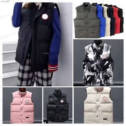 Down Designer Gooses Gilet Puffer Vest Long Sleeve Zipper Badges Mens Downs Casual Coat Canadas Veste Homme Outwear Multiple Xatclothing