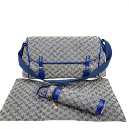 Baby designer 3 in one diaper bags fashion babies bags maternity diapering luxury designer handbags Diaper canvas hasp leather print letter plaid Nappy Stackers 02
