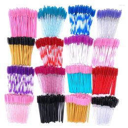 Makeup Brushes 50 Pcs Brush Lash Swans Crystal Eyelash Applicator Disposable Diamond Handle Nylon Mascara Wands Cosmetic